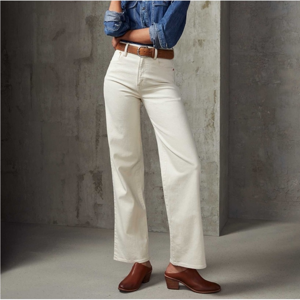 AE77 The Stovepipe Selvedge Jeans Sz 29 Natural Organic Cotton 6 Month Wear